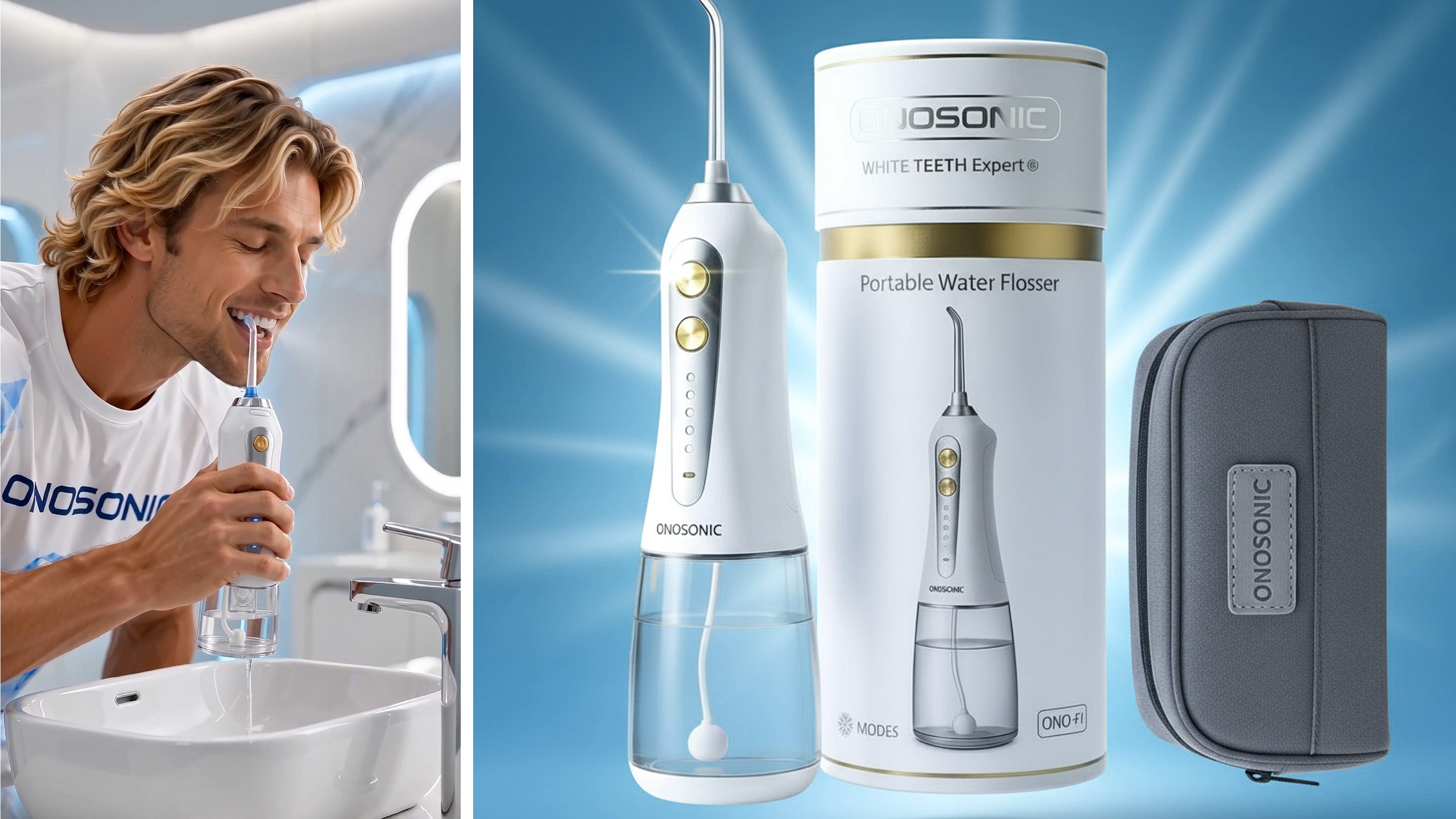 Elevate Your Oral Care Routine with the WATER FLOSSER ONO-F1 ONOSONIC WHITE TEETH Expert &reg;